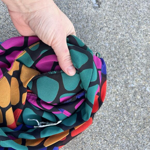 Vintage Geometric Print Semi-Sheer Maximalist Blouse - Picture 7 of 10